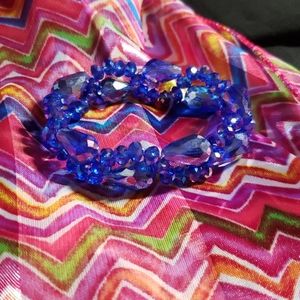 Glass Cobalt Blue Bracelet